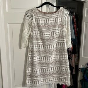 Jessica Howard white lace dress 10P